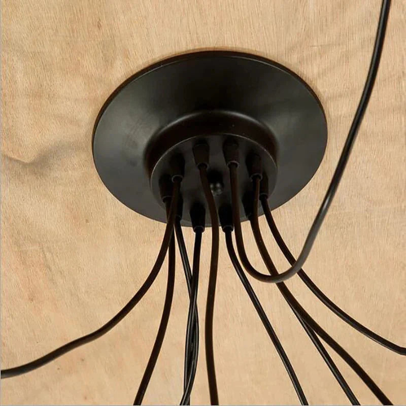 Modern Big Spider Industrial Black Vintage Pendant Lamp Loft Led 14 Heads E27 Hanging Lights For