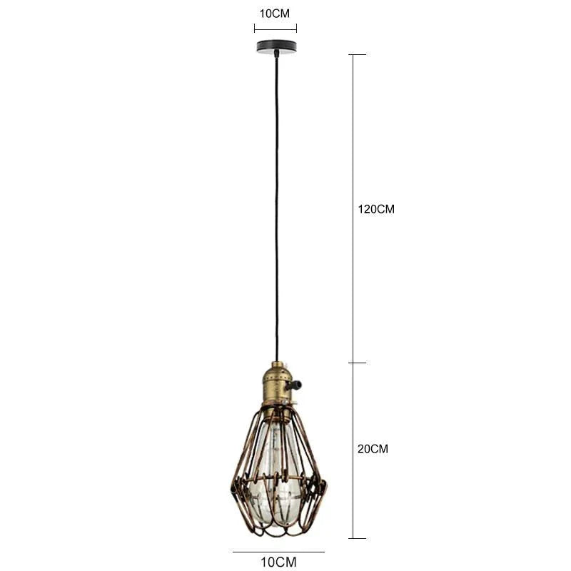 Vintage Retro Pendant Lights Kitchen Fixtures For Dining Bedroom Room Iron Lampshade Coffee Bar