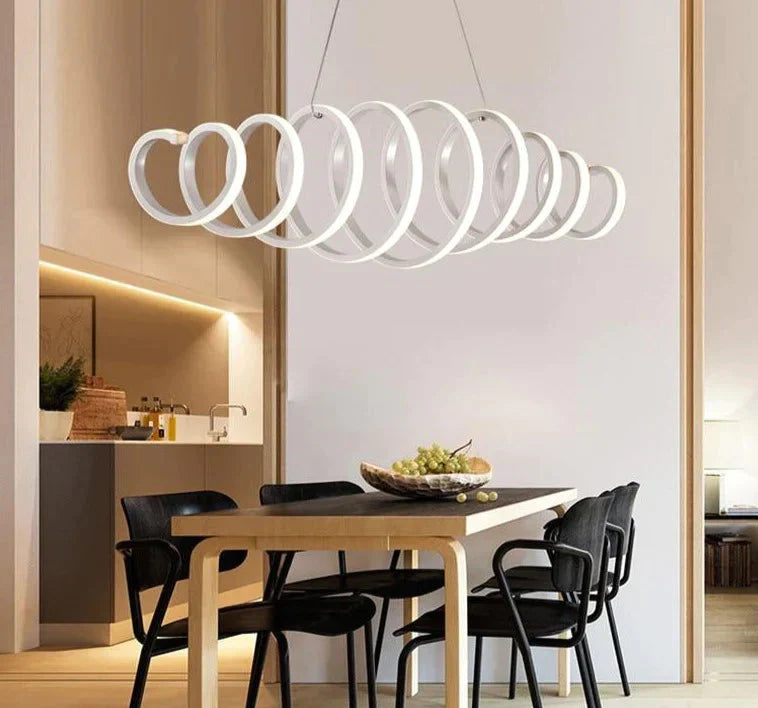 Modern Led Pendant Light For Kitchen Dining Room White Lamp Coffee House Bedroom Suspension Hanging