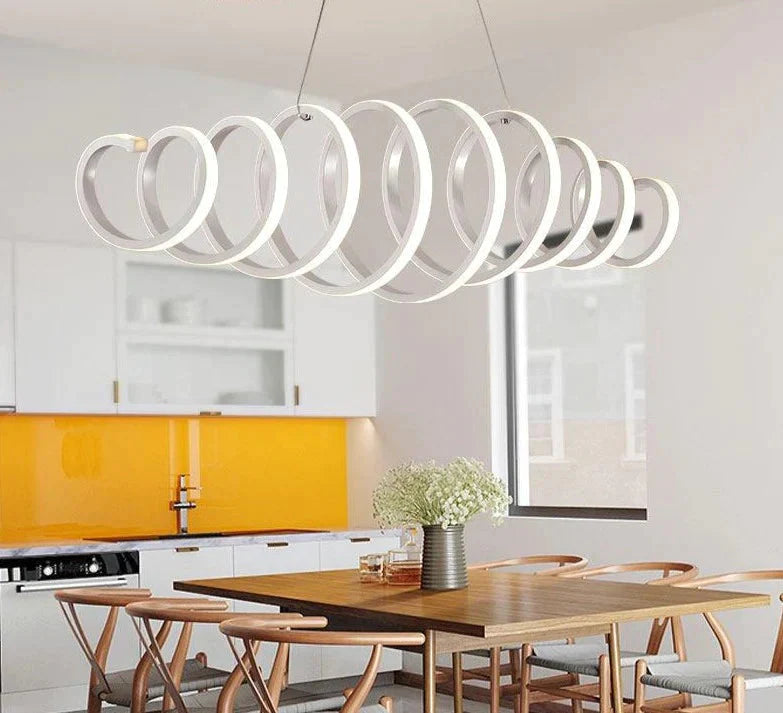 Modern Led Pendant Light For Kitchen Dining Room White Lamp Coffee House Bedroom Suspension Hanging