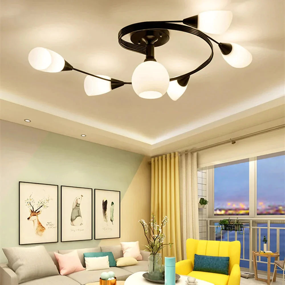 Modern Led Chandelier Ceiling Lamp Indoor Illuminate Lighting Avize Salon Lustres Childern Lights