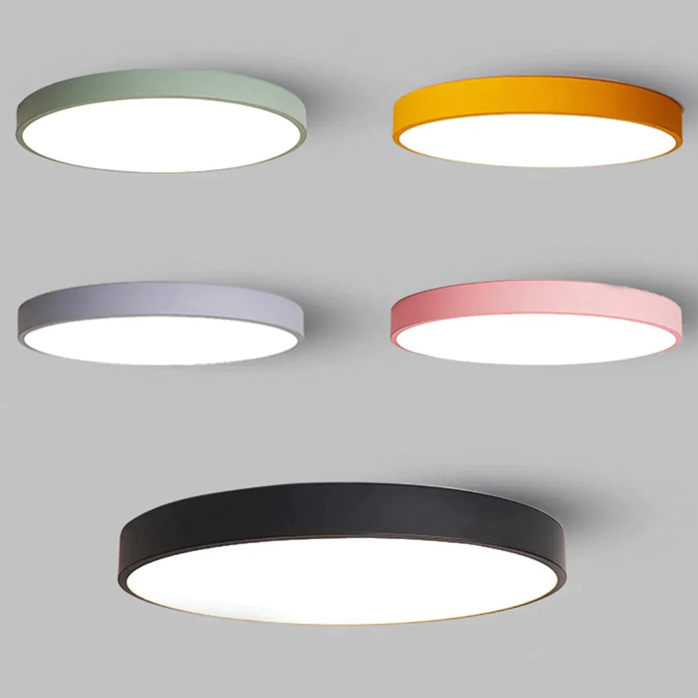 Led Modern Ceiling Lamp Acryl Round 5Cm Super Thin Surface Mount Dia 30Cm Light For Living Room