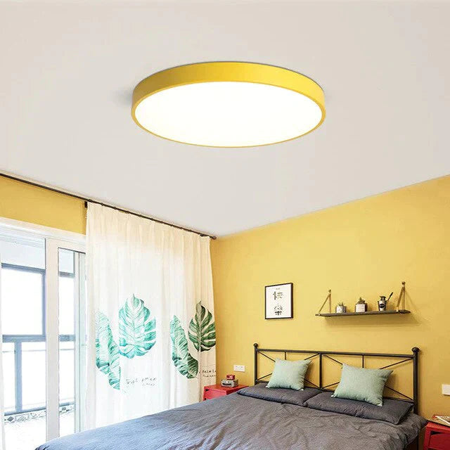 Led Modern Ceiling Lamp Acryl Round 5Cm Super Thin Surface Mount Dia 30Cm Light For Living Room