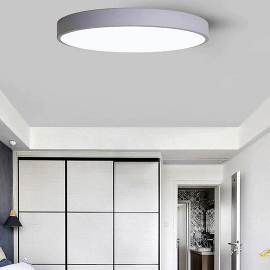 Led Modern Ceiling Lamp Acryl Round 5Cm Super Thin Surface Mount Dia 30Cm Light For Living Room