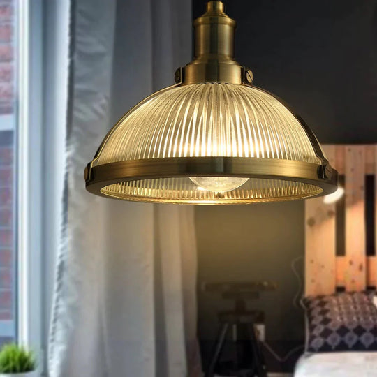 European American Industrial Retro Loft Vintage Pendant Lamp E27/E26 Edison Metal Glass Hanging