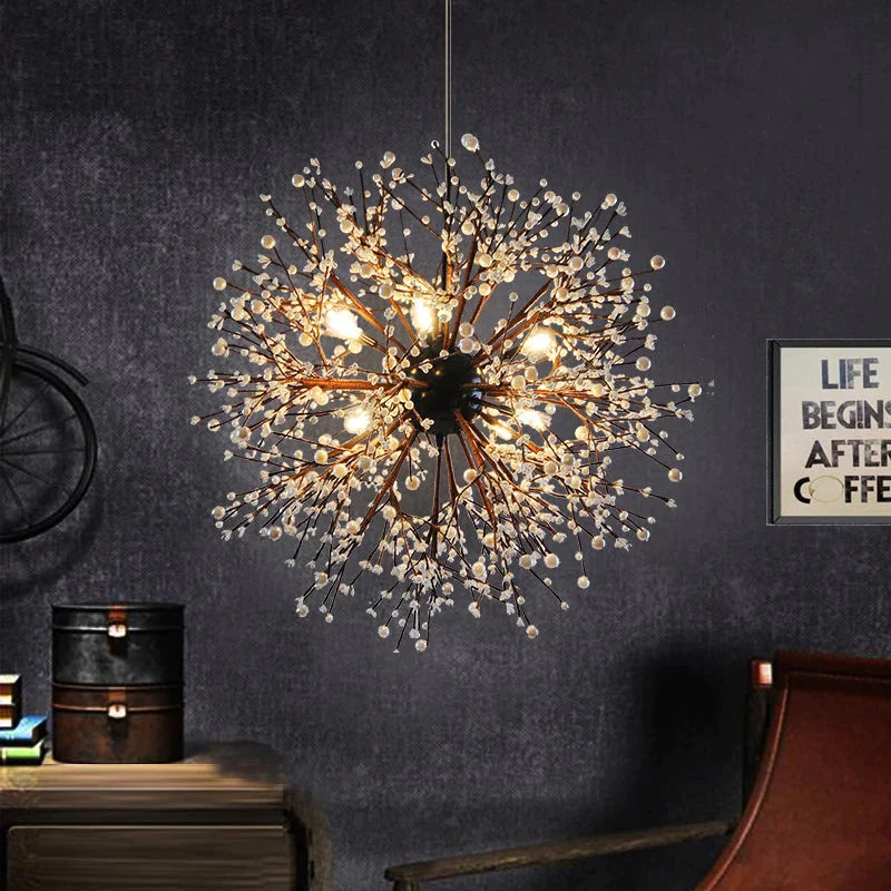 Dandelion Fireworks Modern Pendant Ceiling Lamps Loft For The Kitchen Led Lights Hanglamp Hanging