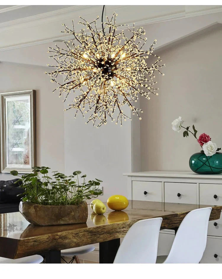 Dandelion Fireworks Modern Pendant Ceiling Lamps Loft For The Kitchen Led Lights Hanglamp Hanging