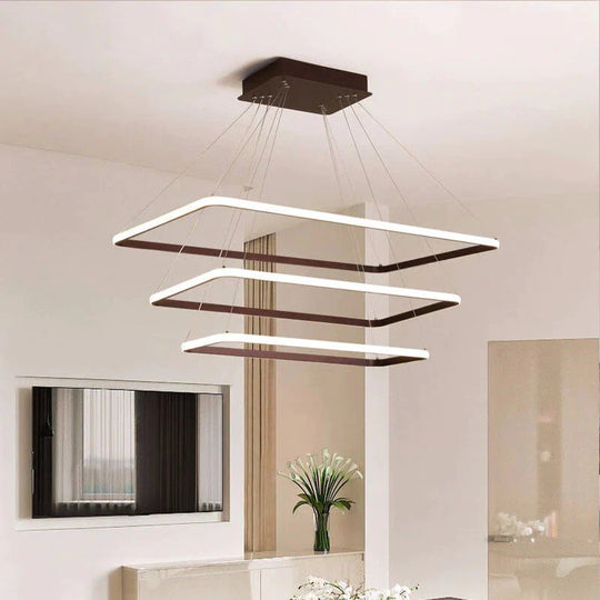 Modern Led Pendant Lights For Dining Room Fixtures Black White Home Living Bedroom Hanging Lamp