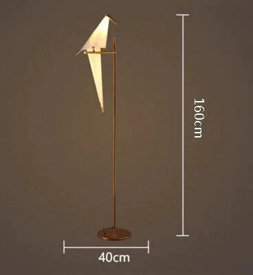 Nordic Bird Iron Pendant Light Paper Crane Led Lamp Suspension Luminaire Loft Living Room Restaurant