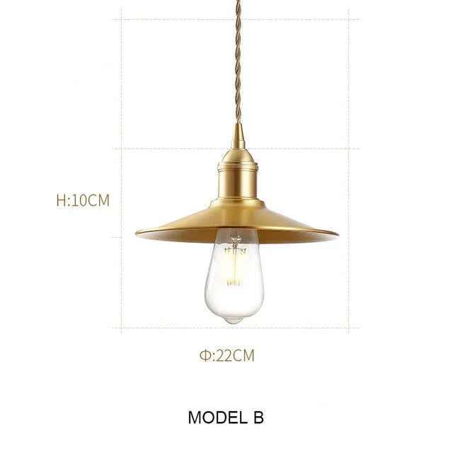 Modern Led Pendant Lights Vintage Copper Hanging For Bedroom Kitchen Living Room Loft Home Decor