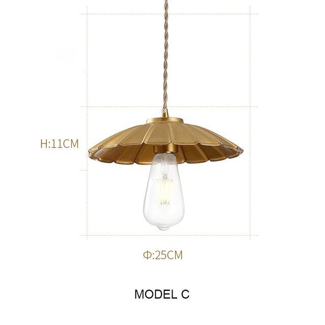 Modern Led Pendant Lights Vintage Copper Hanging For Bedroom Kitchen Living Room Loft Home Decor