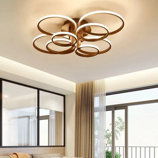 Modern Led Chandelier With Remote Control Acrylic Lights For Living Room Bedroom Home Ceiling