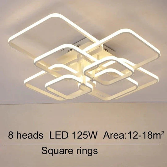 Modern Led Chandelier With Remote Control Acrylic Lights For Living Room Bedroom Home Ceiling