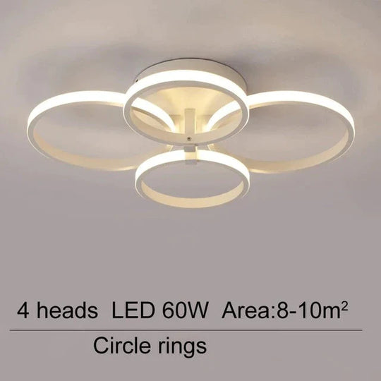 Modern Led Chandelier With Remote Control Acrylic Lights For Living Room Bedroom Home Ceiling