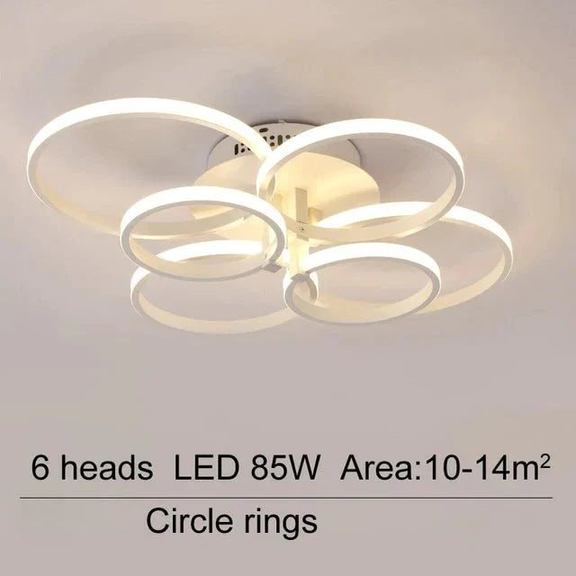 Modern Led Chandelier With Remote Control Acrylic Lights For Living Room Bedroom Home Ceiling