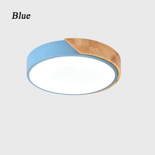 Nordic Wooden Ceiling Lamp Dimmable Led Lights Round 30 - 60 Size Diameter Ultra - Thin 5 Cm High 7