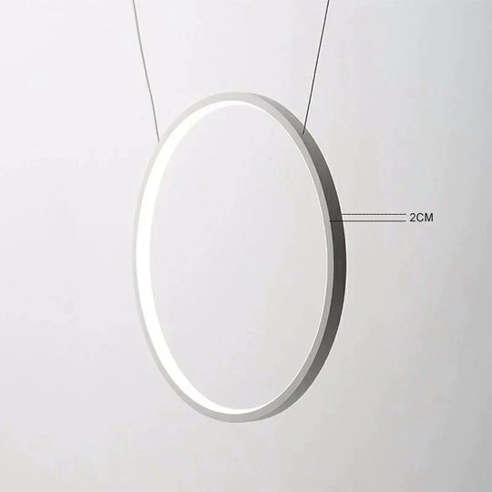 Modern Led Pendant Lights For Living Room Hanging Lamp Home Restaurant Kitchen Fixtures Black Ring