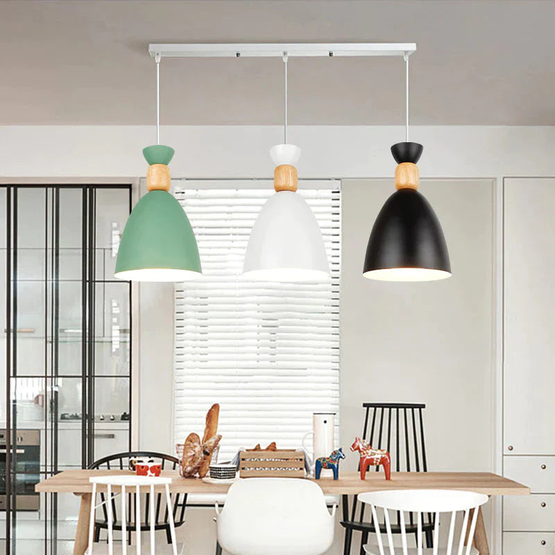 Led Pendant Lamp Modern Hanging Lights Lighting Wood For Restaurant Dining Room Bedroom