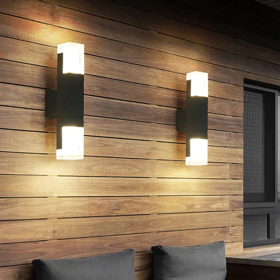 Outdoor Motion Sensor Led Wall Lamp Waterproof Garden Porch Sconces Villa Hotel Courtyard Aisle