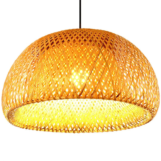 New Chinese Bamboo Weaving Nest Antique Pendant Light E27 Lamps Lanterns Living Room Hotel