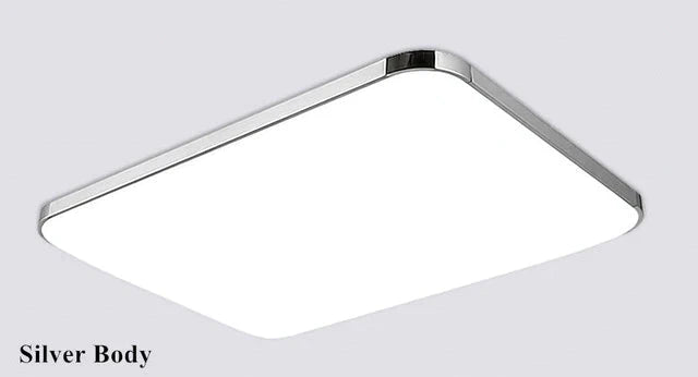 Modern 2.4G Rf Remote Control Square Aluminum Acrylic Led Ceiling Lamp Cold White + Warm White