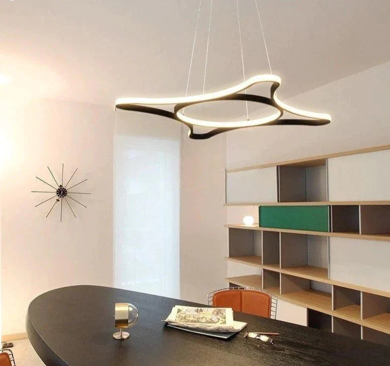 Led Pendant Lights Shop Bar Dining Kitchen Room Remote Control White Black Painted Cord Luminaria