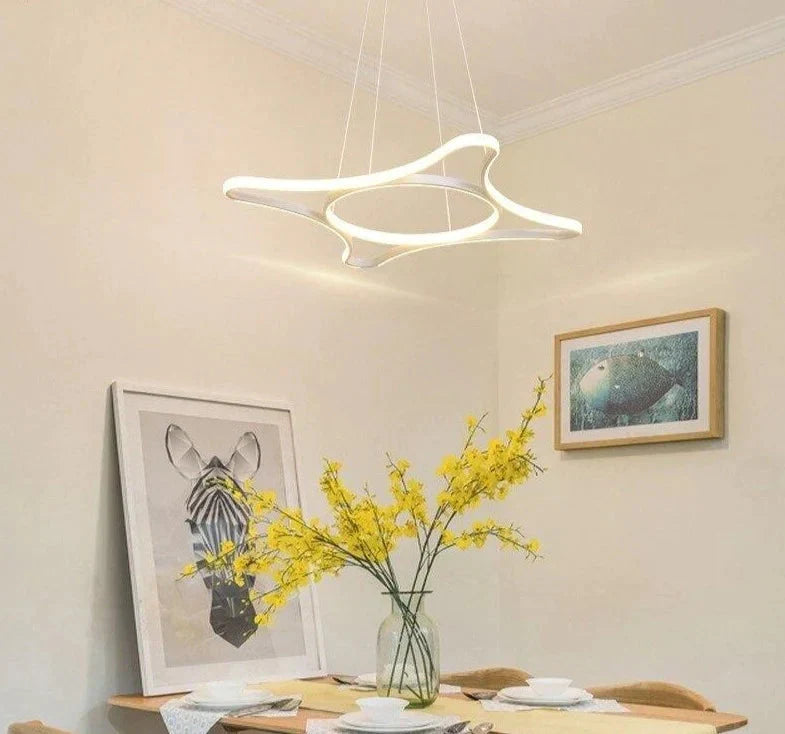 Led Pendant Lights Shop Bar Dining Kitchen Room Remote Control White Black Painted Cord Luminaria