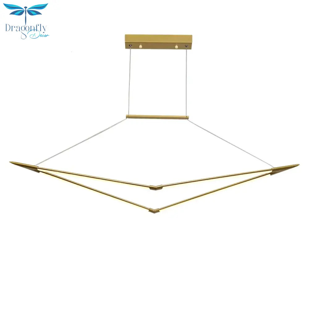 Rc + Dimmable New Modern Chandelier For Living Room Dining Kitchen Black/White/Gold Finish Home Led