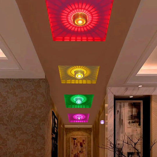 Rebecca - Modern Ceiling Light Colorful Indoor Led Lamp 3W Wall Sconce For Gallery Balcony Lamp