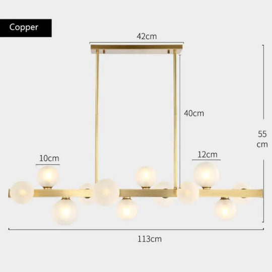 Refined Copper Elegance: Classic American Country - Style Chandelier For Living Spaces 12 Lights /