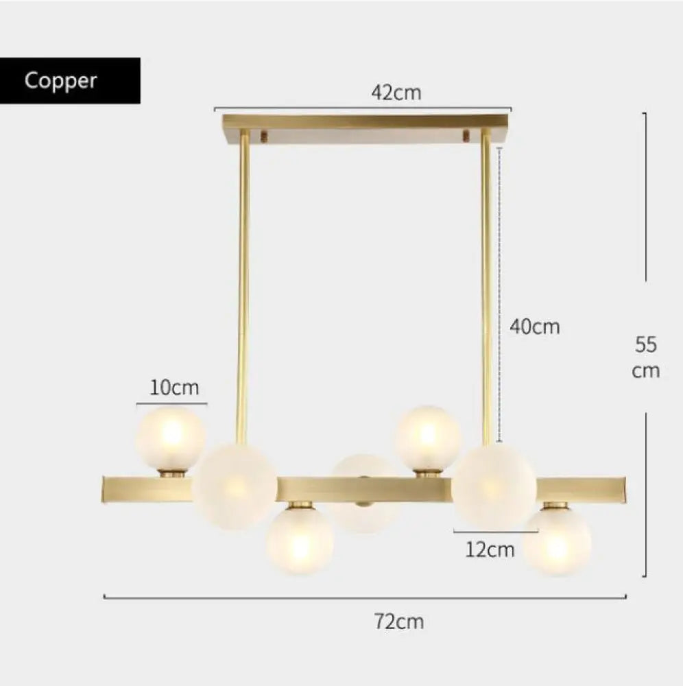 Refined Copper Elegance: Classic American Country - Style Chandelier For Living Spaces 7 Lights /