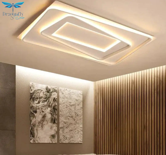 Remote Control Lights Ceiling Led For Living Room Home Lighting 50W 40W Lampara Techo White Frame