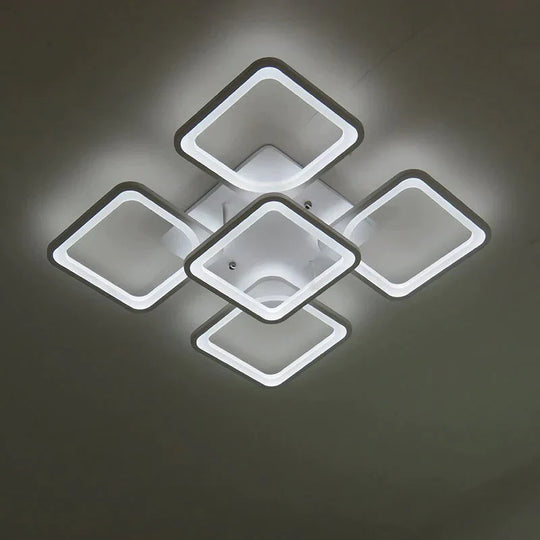 Remote Modern Led Ceiling Lights Fixture For Bedroom Dining Room Acrylic Lampshade Dimmable 15 - 25