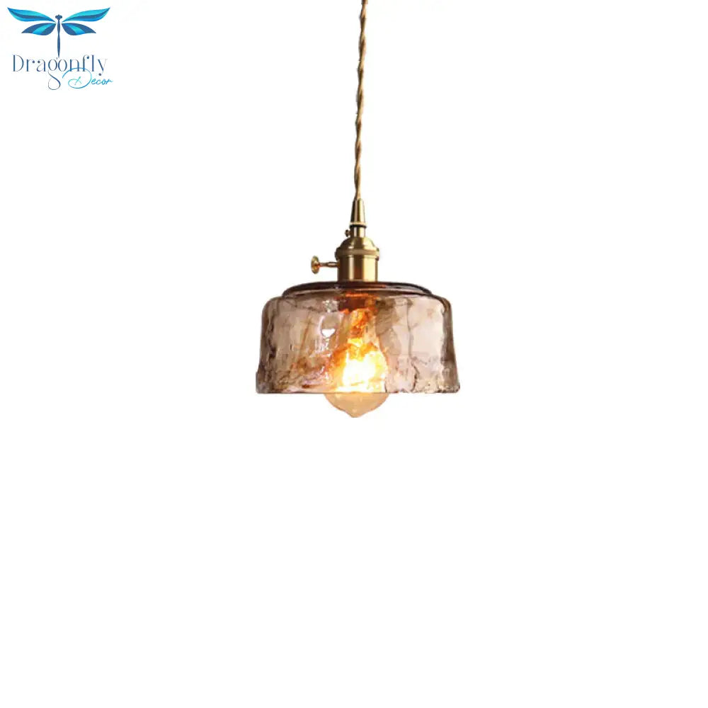 Retro Brass Chandelier Restaurant Glass Lamp Artistic Creativity Personalized Industrial Wind