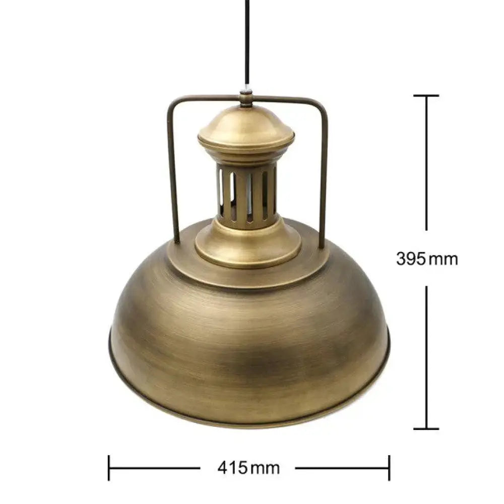 Retro Industrial Pendant Lighting For Kitchen Metal Hanging Lights 415Mm Diameter Lamp Yellow
