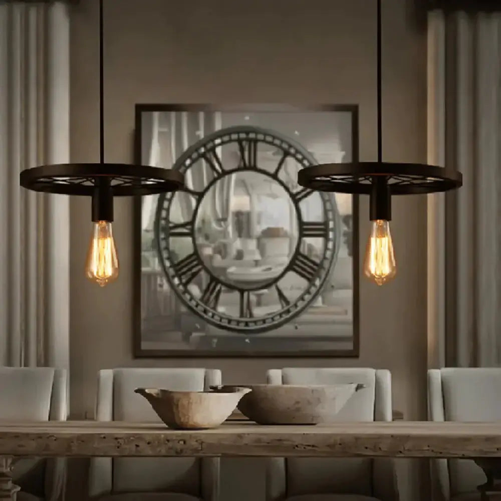Retro Loft Style Vitnage Industrial Lighting Pendant Lights Fixtures Edison Water Pipe Lamp