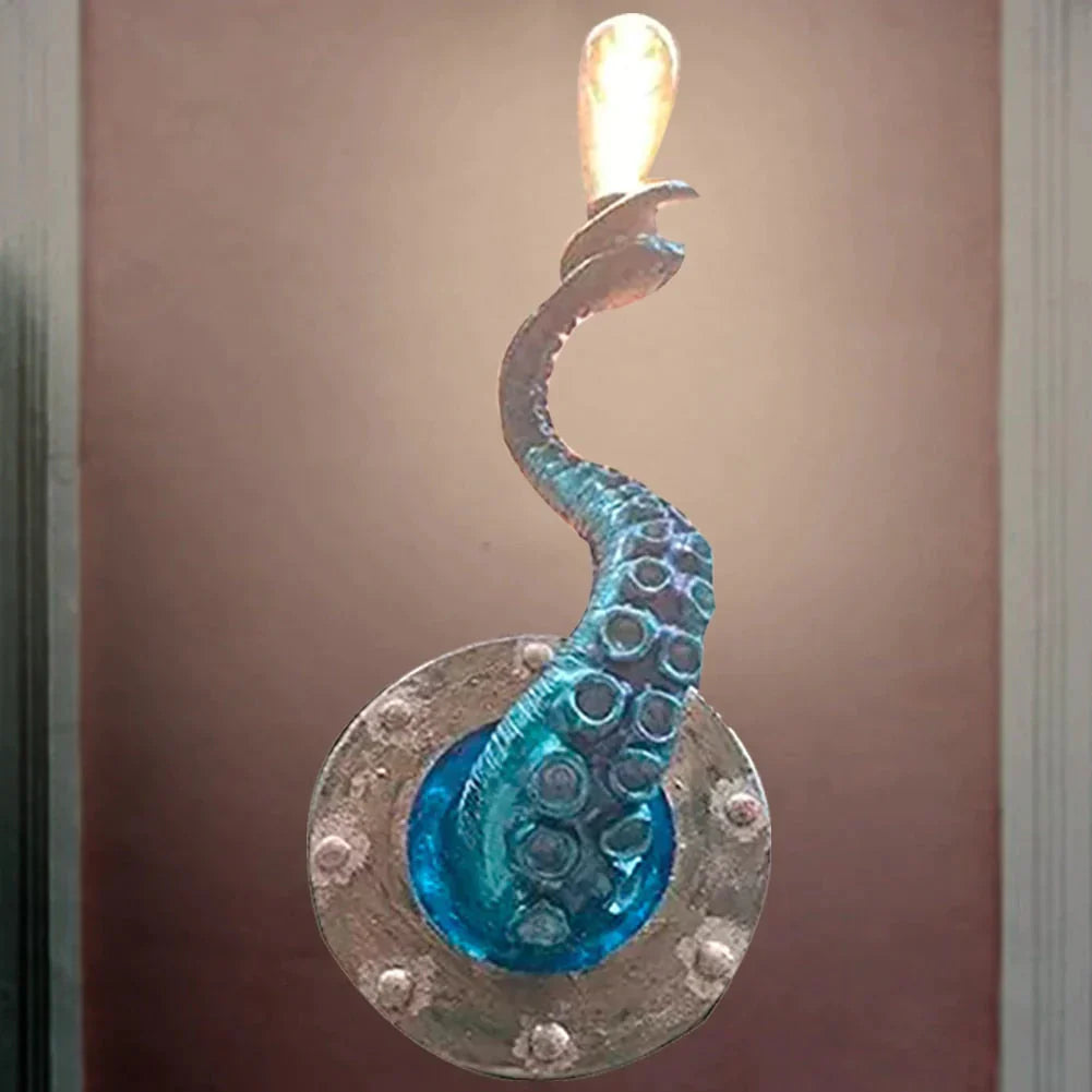 Retro Octopus Tentacle Wall Lamp Red Purple Green / China Wall