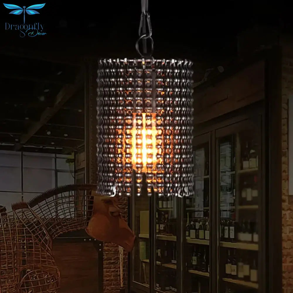 Retro Single Head Bicycle Chain Pendant Light Wall Control Led Lighting Lamp Indoor Decorative