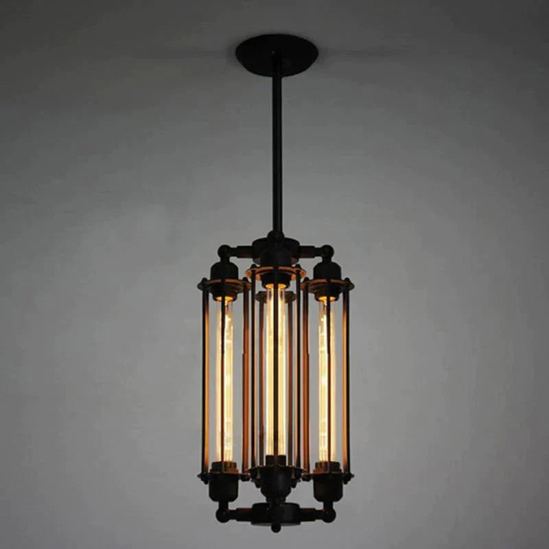 Retro Vintage 4 Heads Steam Pipe Ceiling Pendant Lamp E27 Lights Loft Restaurant Master Bedroom