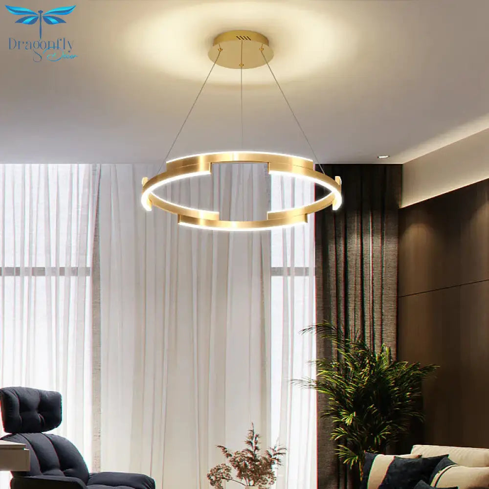 Ring - Type Modern Chandelier Simple Living Room Light Luxury Pendant