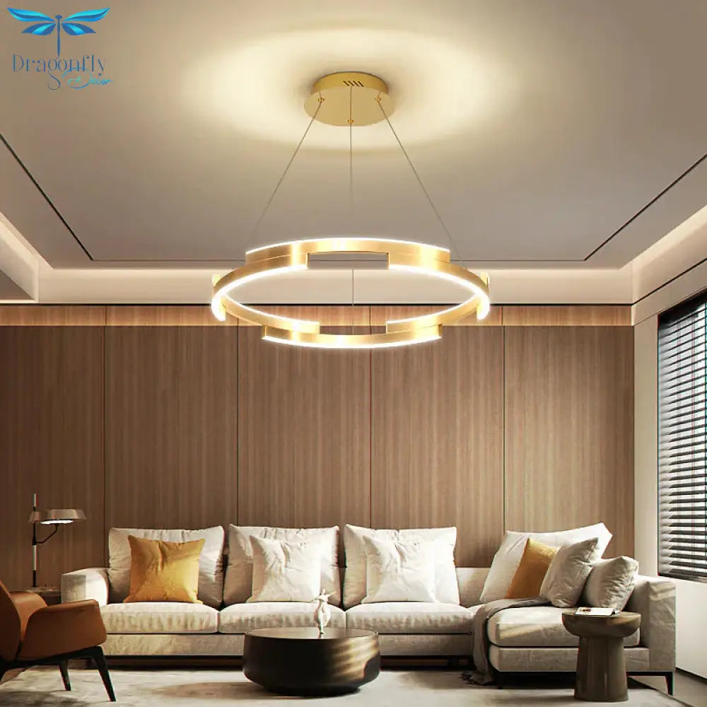 Ring - Type Modern Chandelier Simple Living Room Light Luxury Pendant
