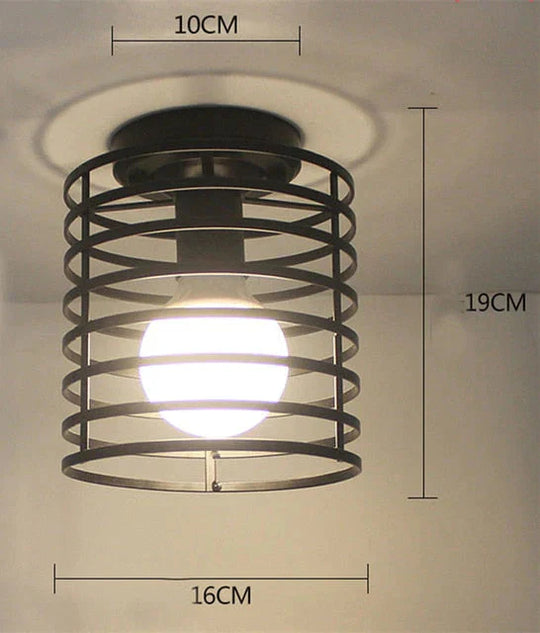 Scarlett - Vintage Industrial Iron Cage Led Ceiling Lights 5