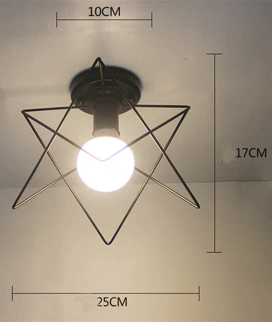 Scarlett - Vintage Industrial Iron Cage Led Ceiling Lights