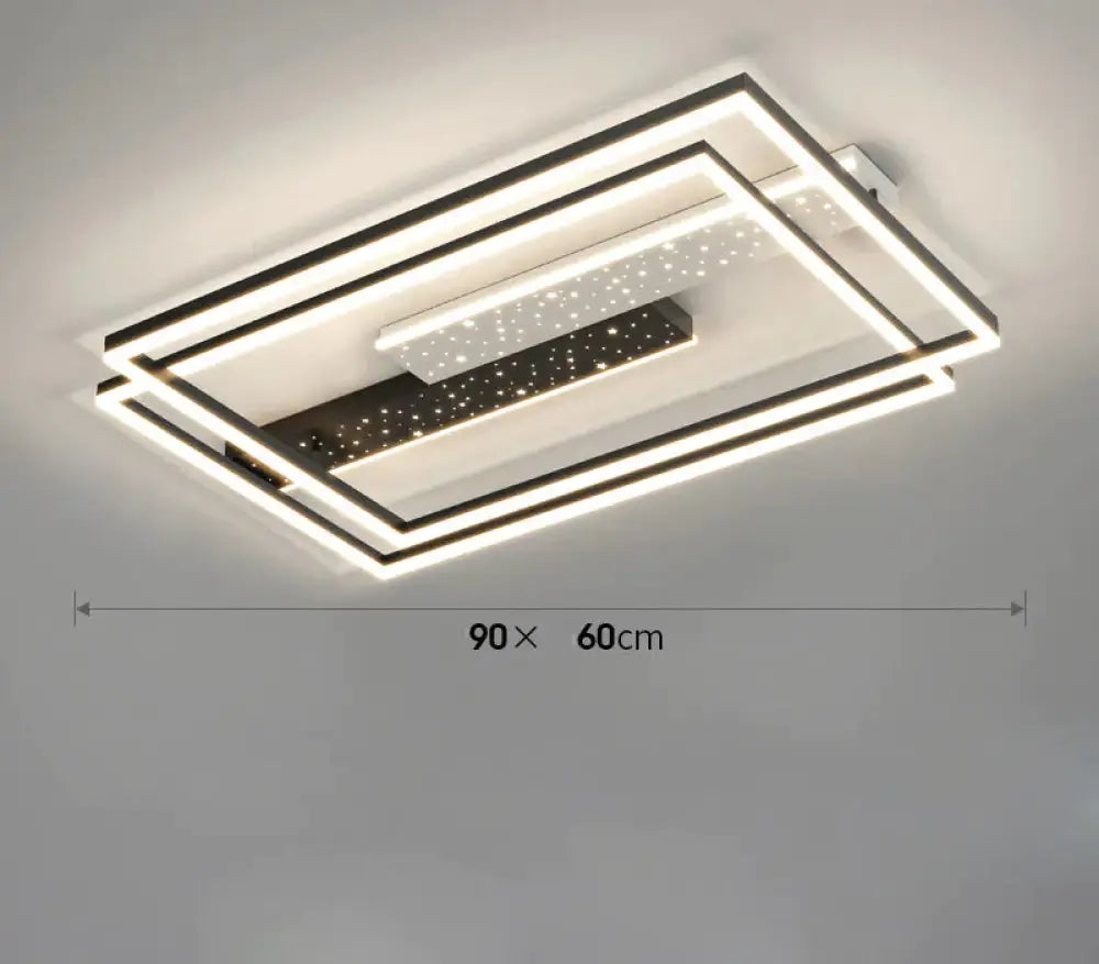 Simple Atmosphere Luxury All Over The Sky Star Led Ceiling Lamp In Living Room Rectangle - Small /
