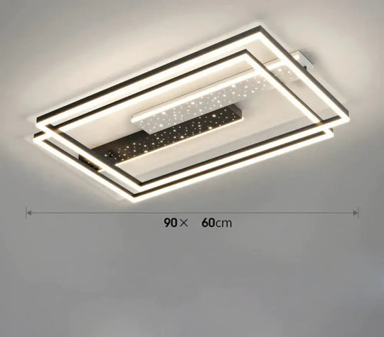 Simple Atmosphere Luxury All Over The Sky Star Led Ceiling Lamp In Living Room Rectangle - Small /
