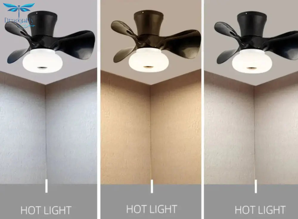 Simple Atmospheric Makaron Led Ceiling Invisible Fan Lamp