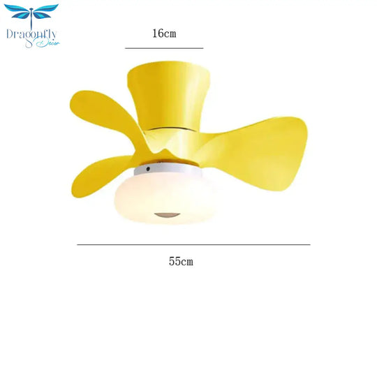 Simple Atmospheric Makaron Led Ceiling Invisible Fan Lamp