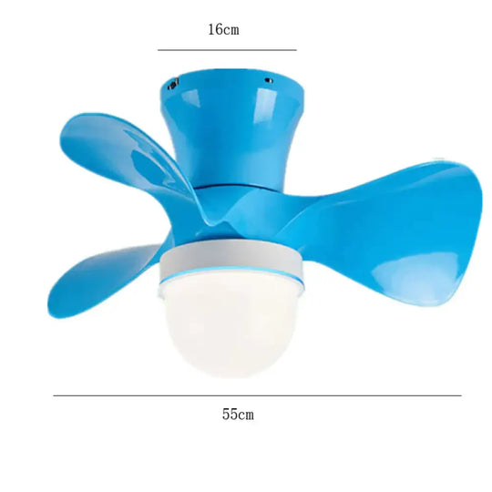 Simple Atmospheric Makaron Led Ceiling Invisible Fan Lamp Blue / B Stepless Dimming