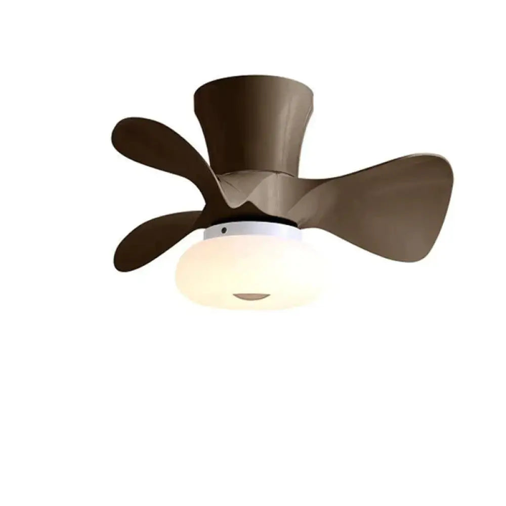 Simple Atmospheric Makaron Led Ceiling Invisible Fan Lamp Brown / A Stepless Dimming
