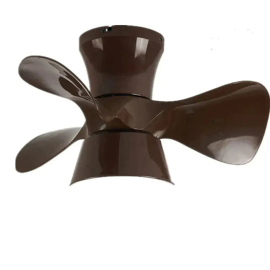 Simple Atmospheric Makaron Led Ceiling Invisible Fan Lamp Brown / C Stepless Dimming